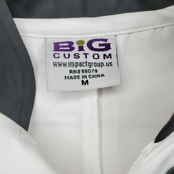 Big Costume Medium White With Black Buttons Coat - Picture 3 of 8